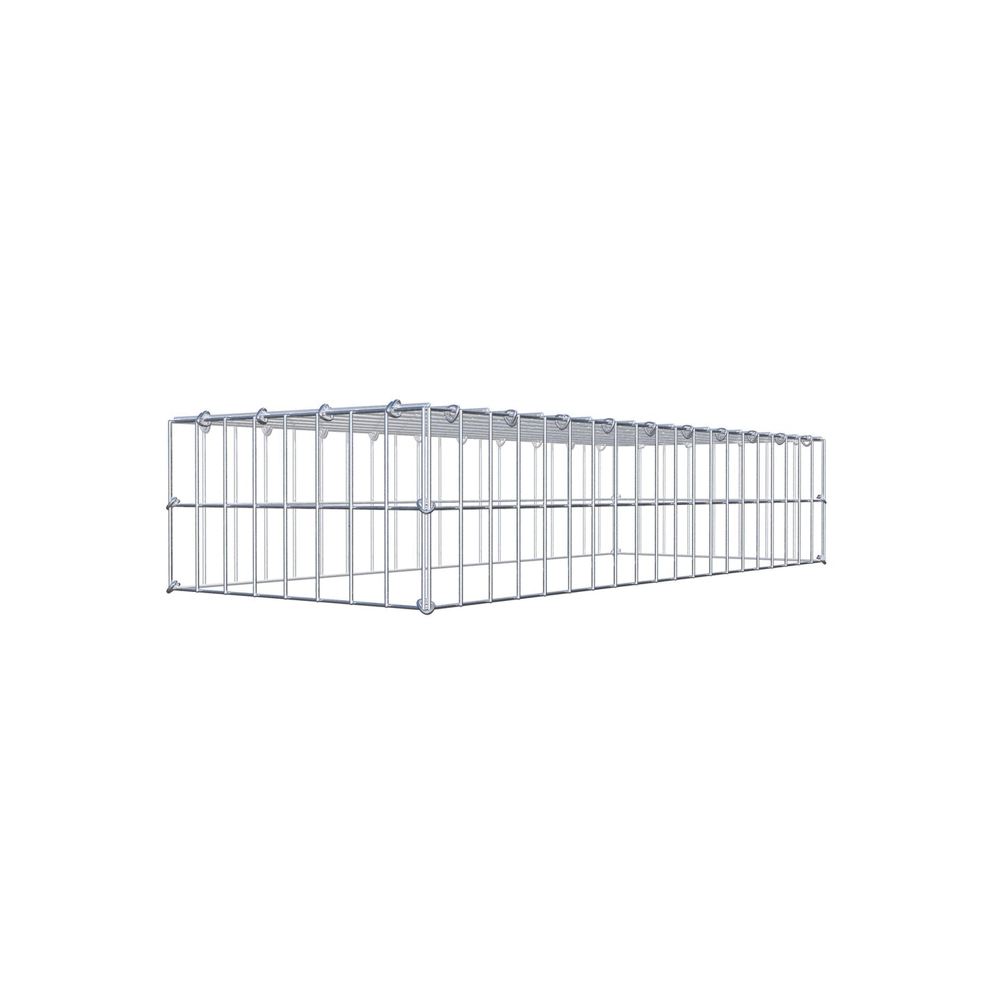 Gabião Tipo 3 100 cm x 20 cm x 40 cm (C x A x P), malhagem 5 cm x 10 cm, anel C