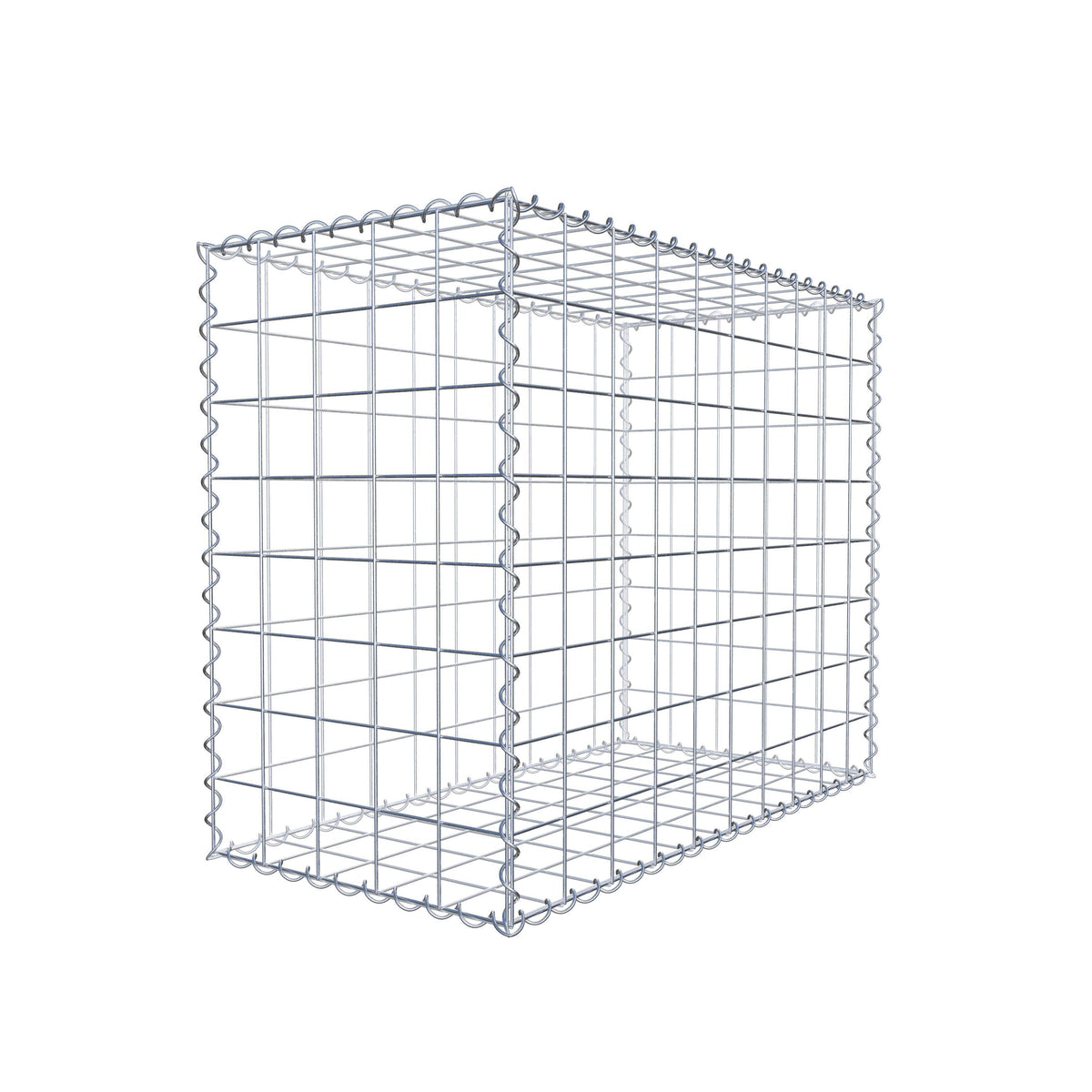 Gabbione 100 cm x 80 cm x 50 cm (L x H x P), maglia 10 cm x 10 cm, spirale