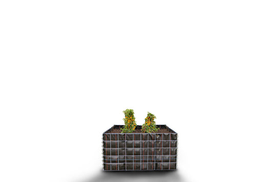 Rechthoekig verhoogd bed zonder stenen - Lengte: 100 cm - Hoogte: 50 cm - Diepte: 100 cm - Maaswijdte: 10 x 10 cm
