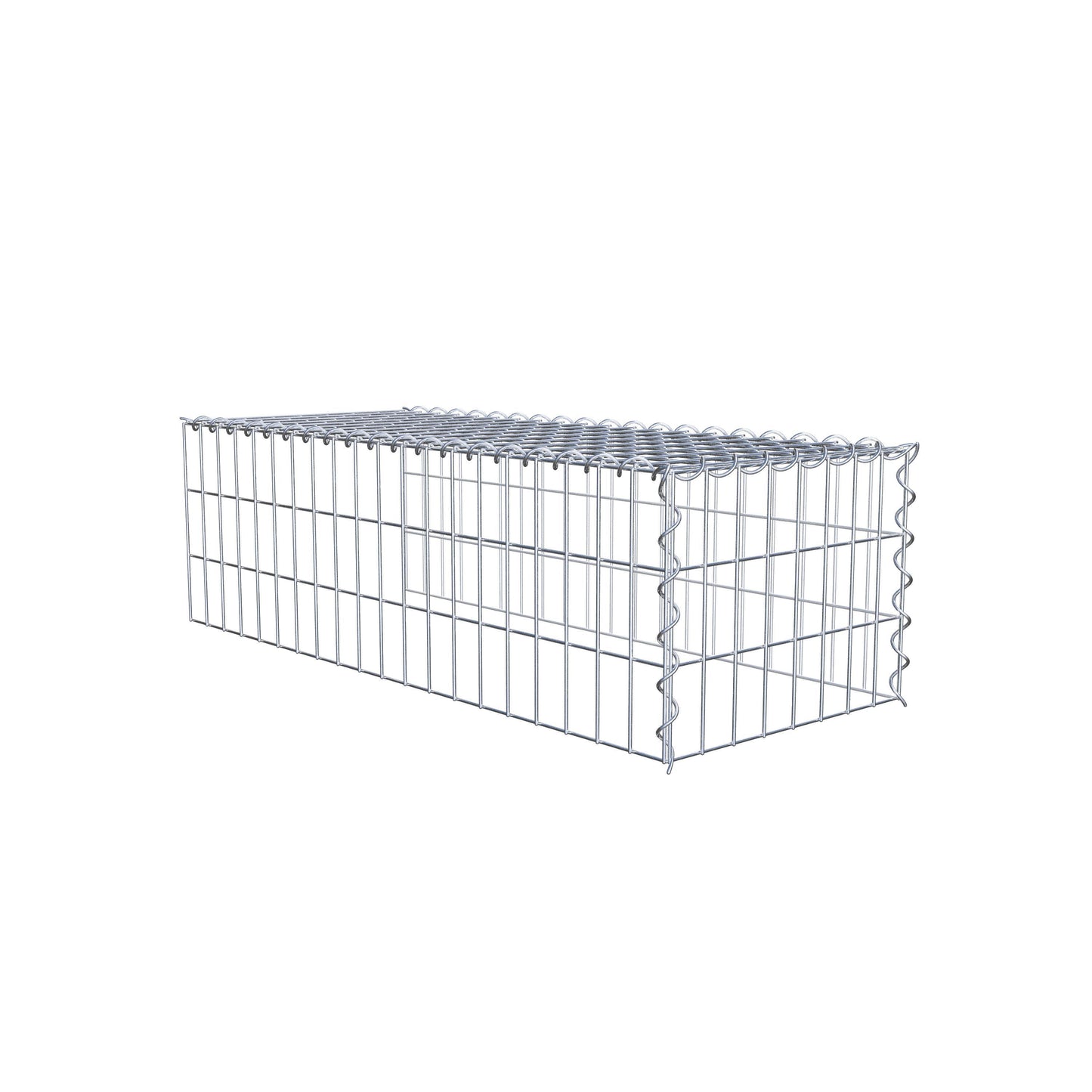 Opvokset gabion type 4 100 cm x 30 cm x 40 cm (L x H x D), maskestørrelse 5 cm x 10 cm, spiral