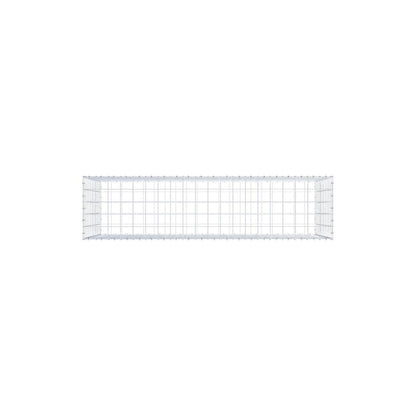 Gabion 200 cm x 100 cm x 50 cm (L x H x D), maskestørrelse 10 x 10 cm, spiralring