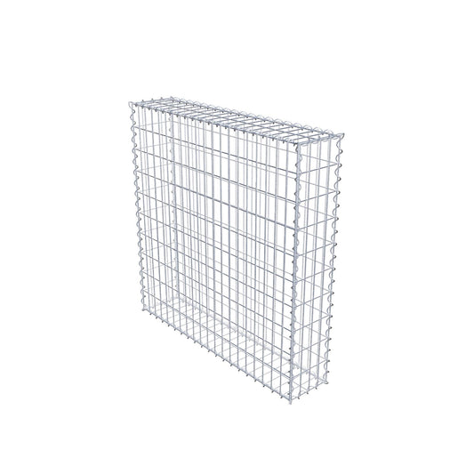 Gabion 100 cm x 100 cm x 20 cm (L x H x D), maskstorlek 5 cm x 10 cm, spiral