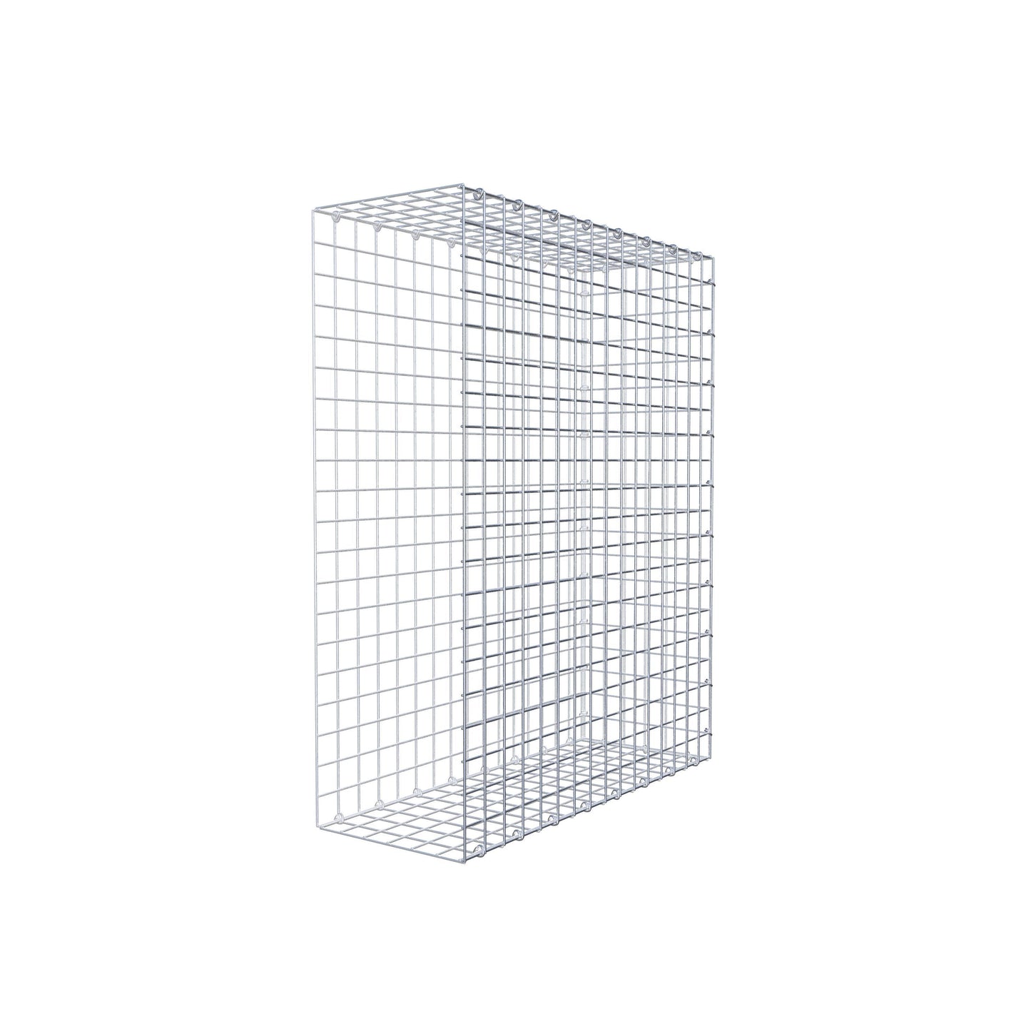 Monteret gabion type 2 100 cm x 80 cm x 30 cm (L x H x D), maskestørrelse 5 cm x 5 cm, C-ring
