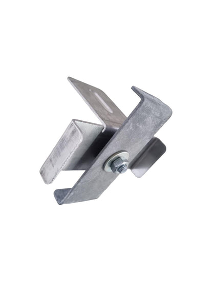 Morsetto con staffa per recinzione Dimensione rete 10 x 10 cm, zincato