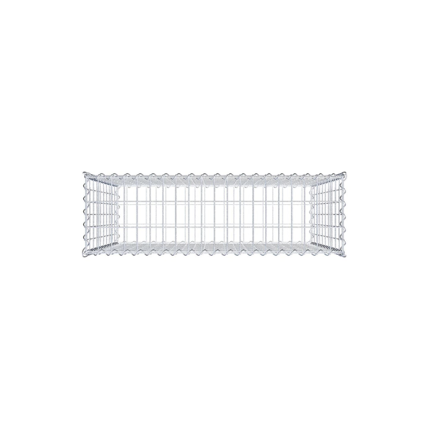Gabbione 100 cm x 100 cm x 30 cm (L x H x P), maglia 5 cm x 10 cm, spirale