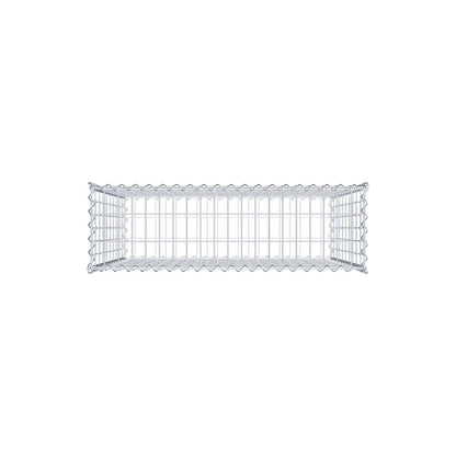 Gabbione 100 cm x 100 cm x 30 cm (L x H x P), maglia 5 cm x 10 cm, spirale