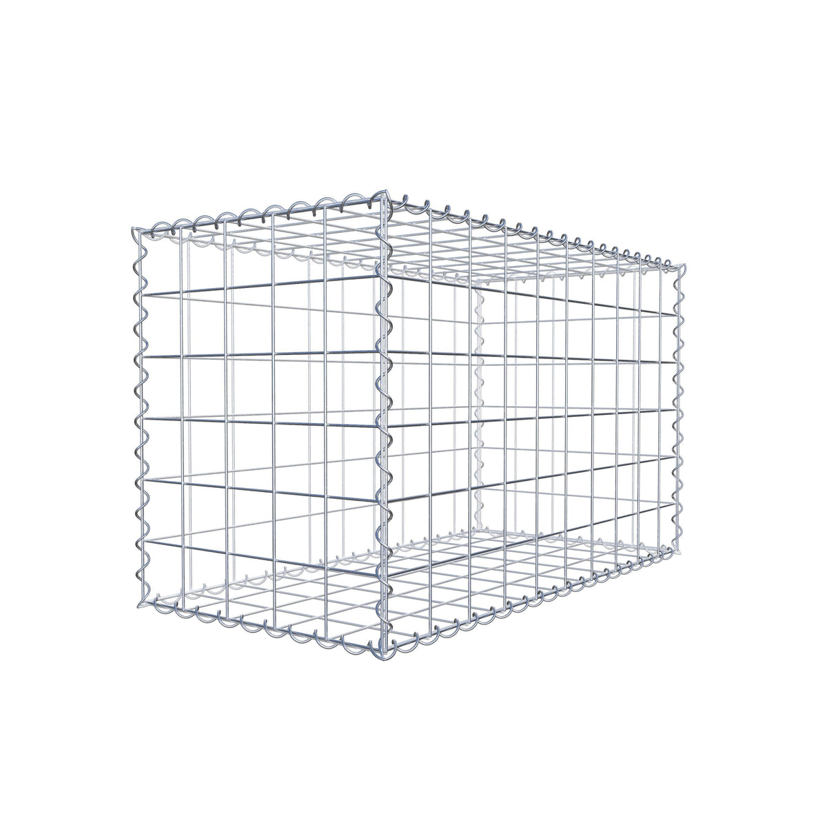 Gabione 100 cm x 60 cm x 50 cm (L x H x T), Maschenweite 10 cm x 10 cm, Spirale