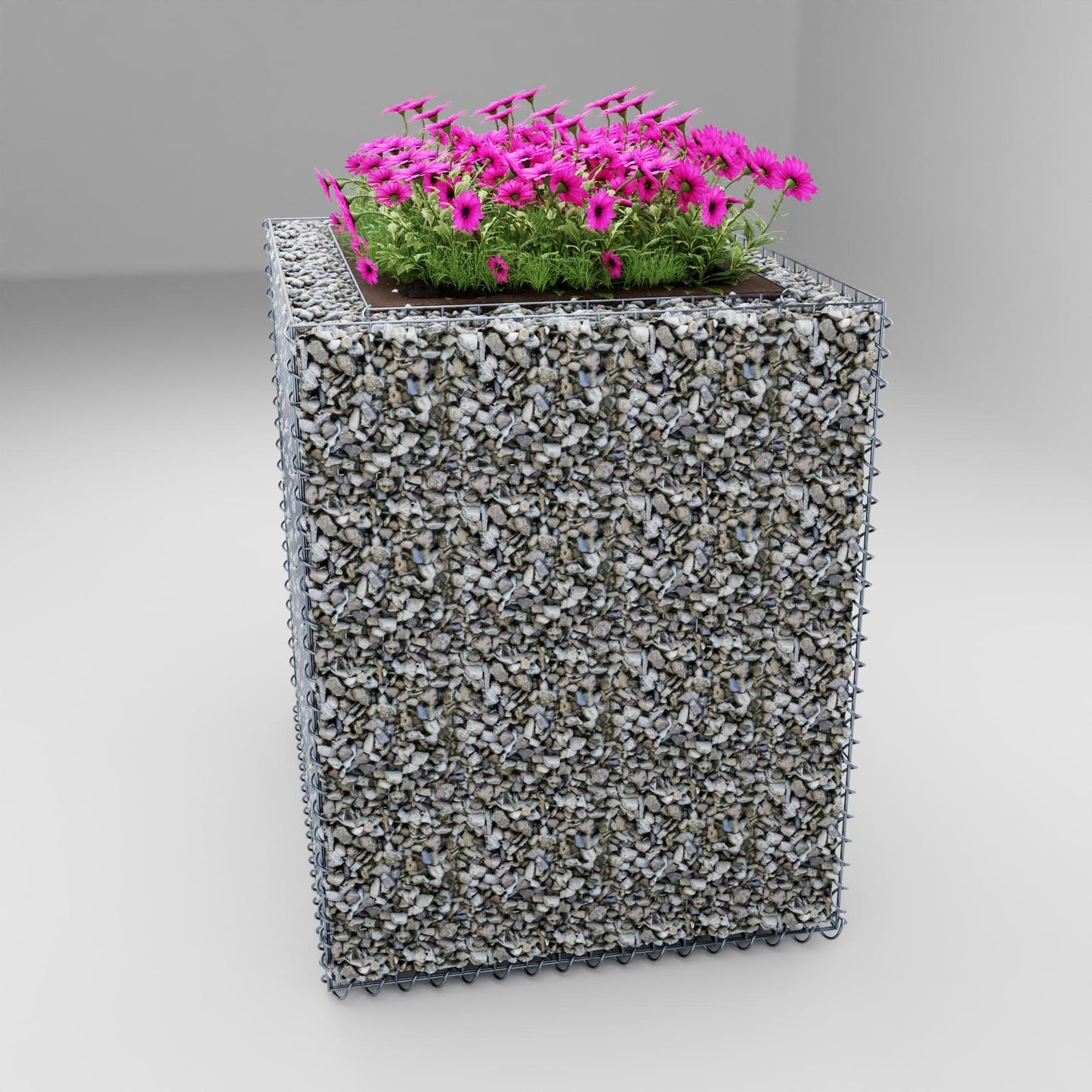 Højbed firkantet 100 cm x 80 cm x 100 cm (L x H x D), maskestørrelse 5 x 10 cm, vægtykkelse 10 cm
