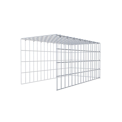 Mounted gabion type 4 80 cm x 40 cm x 40 cm (L x H x D), mesh size 5 cm x 10 cm, C-ring