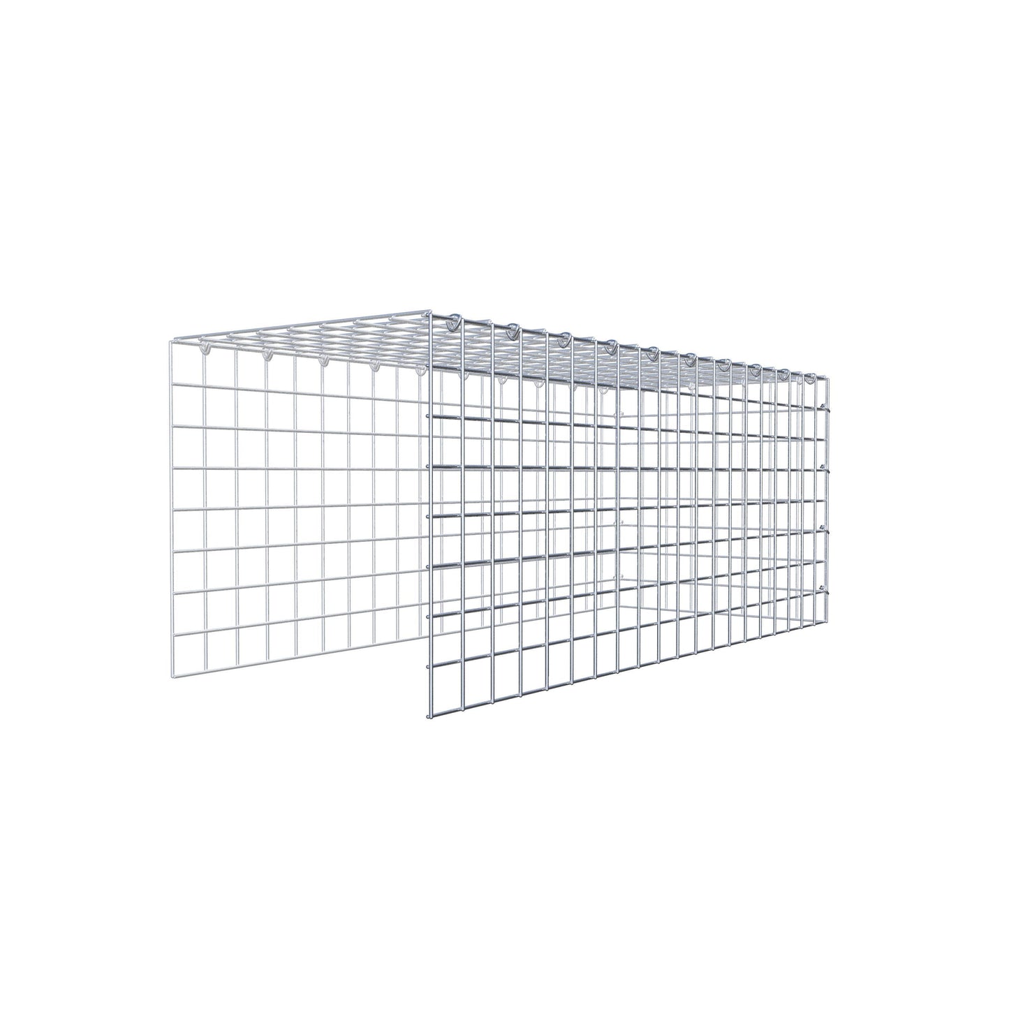 Add-on schanskorf type 4 100 cm x 40 cm x 40 cm (L x H x D), maaswijdte 5 cm x 5 cm, C-ring