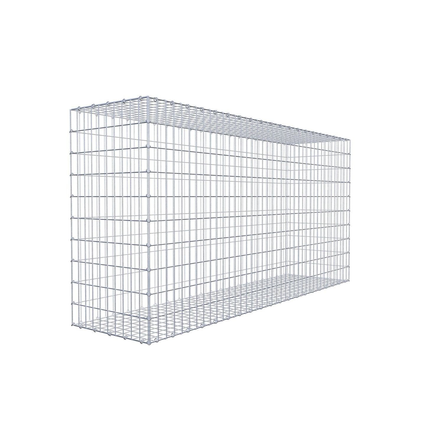 Gabbione 200 cm x 100 cm x 50 cm (L x H x P), maglia 5 cm x 10 cm, anello a C