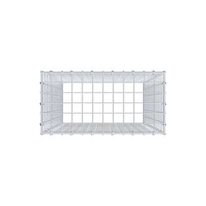 Fourche rapportée type 3 100 cm x 60 cm x 30 cm (L x H x P), maille 5 cm x 5 cm, anneau en C