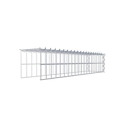 Gabion rapporté type 4 100 cm x 20 cm x 20 cm (L x H x P), mailles 5 cm x 10 cm, spirale