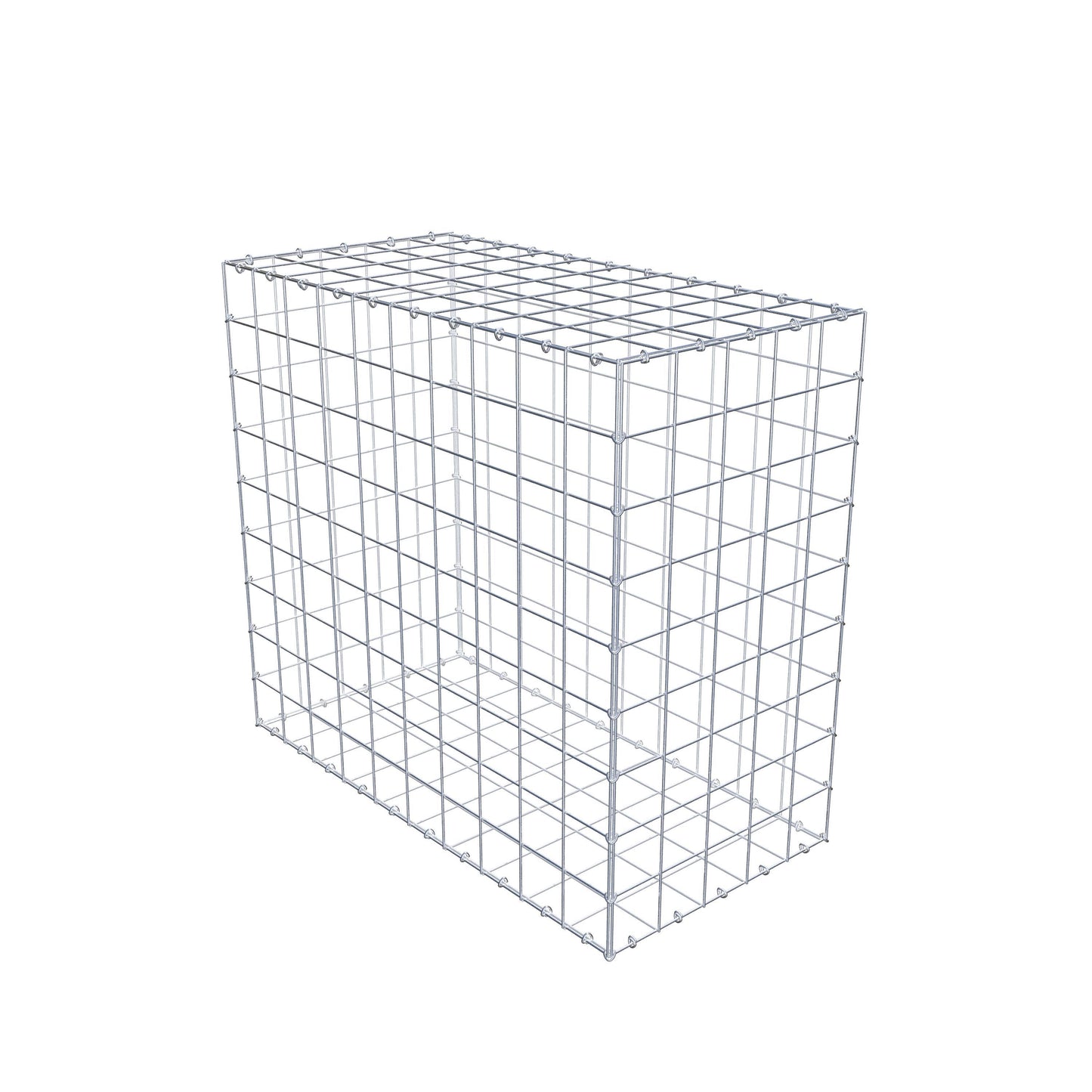 Gabião 100 cm x 90 cm x 50 cm (C x A x P), malhagem 10 cm x 10 cm, anel C