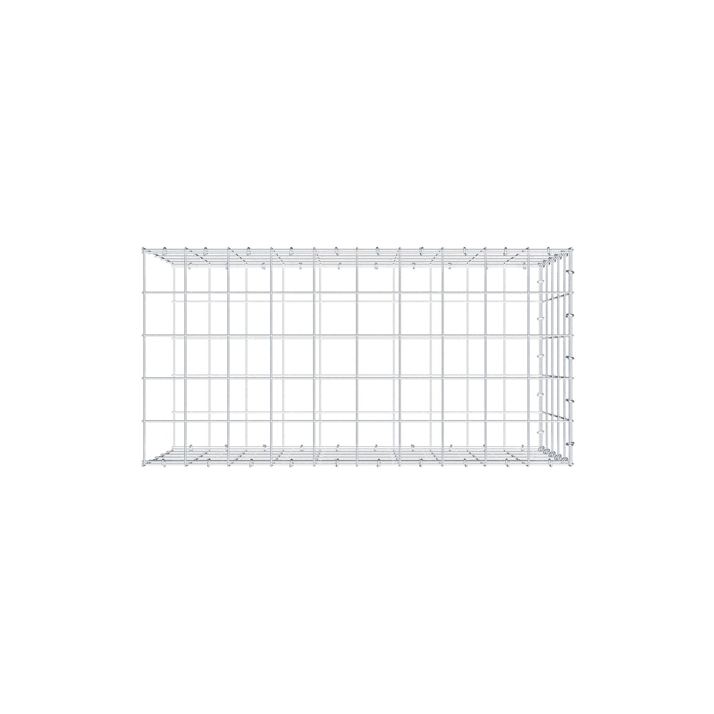 Gabião tipo 2 100 cm x 50 cm x 50 cm (C x A x P), malhagem 10 cm x 10 cm, anel C