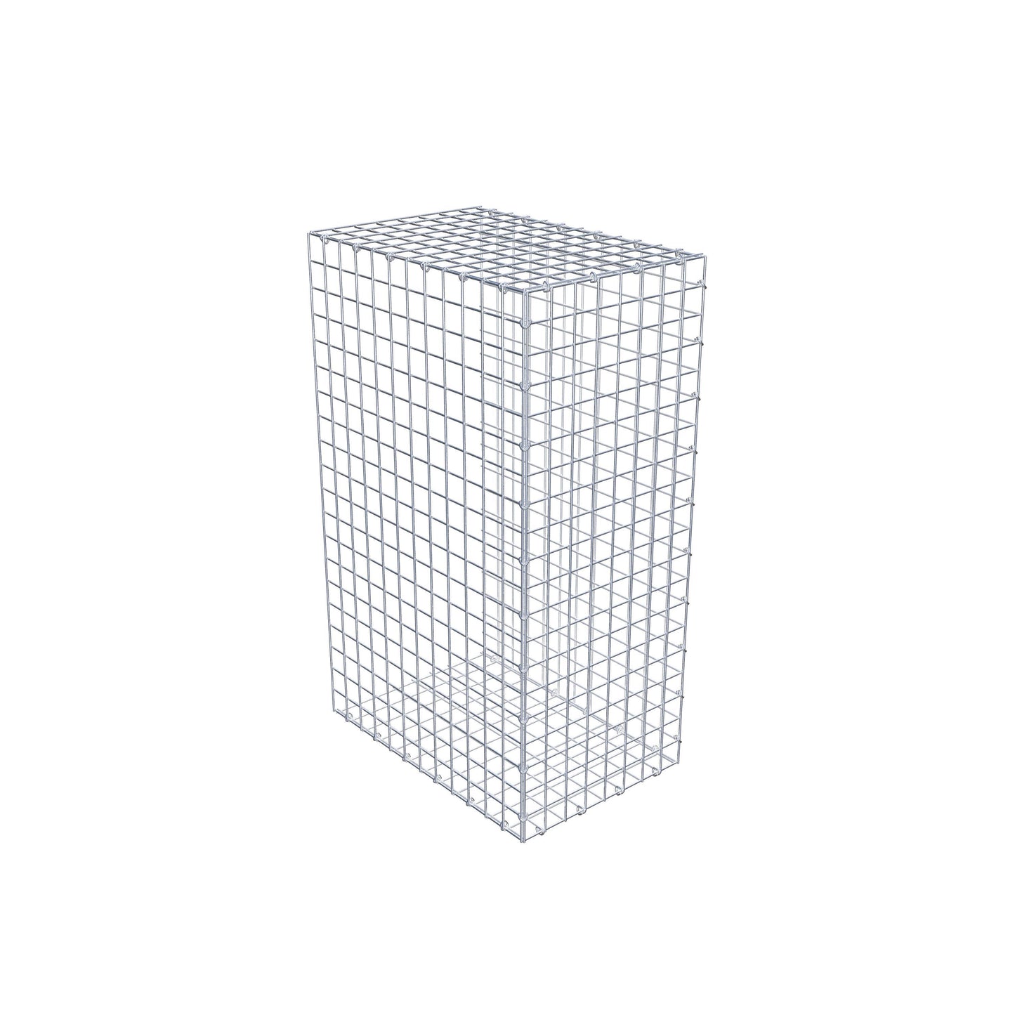 Gavión complementario de tipo 2 100 cm x 60 cm x 40 cm (largo x alto x fondo), malla 5 cm x 5 cm, anillo en C