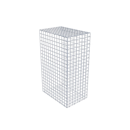 Gavión complementario de tipo 2 100 cm x 60 cm x 40 cm (largo x alto x fondo), malla 5 cm x 5 cm, anillo en C