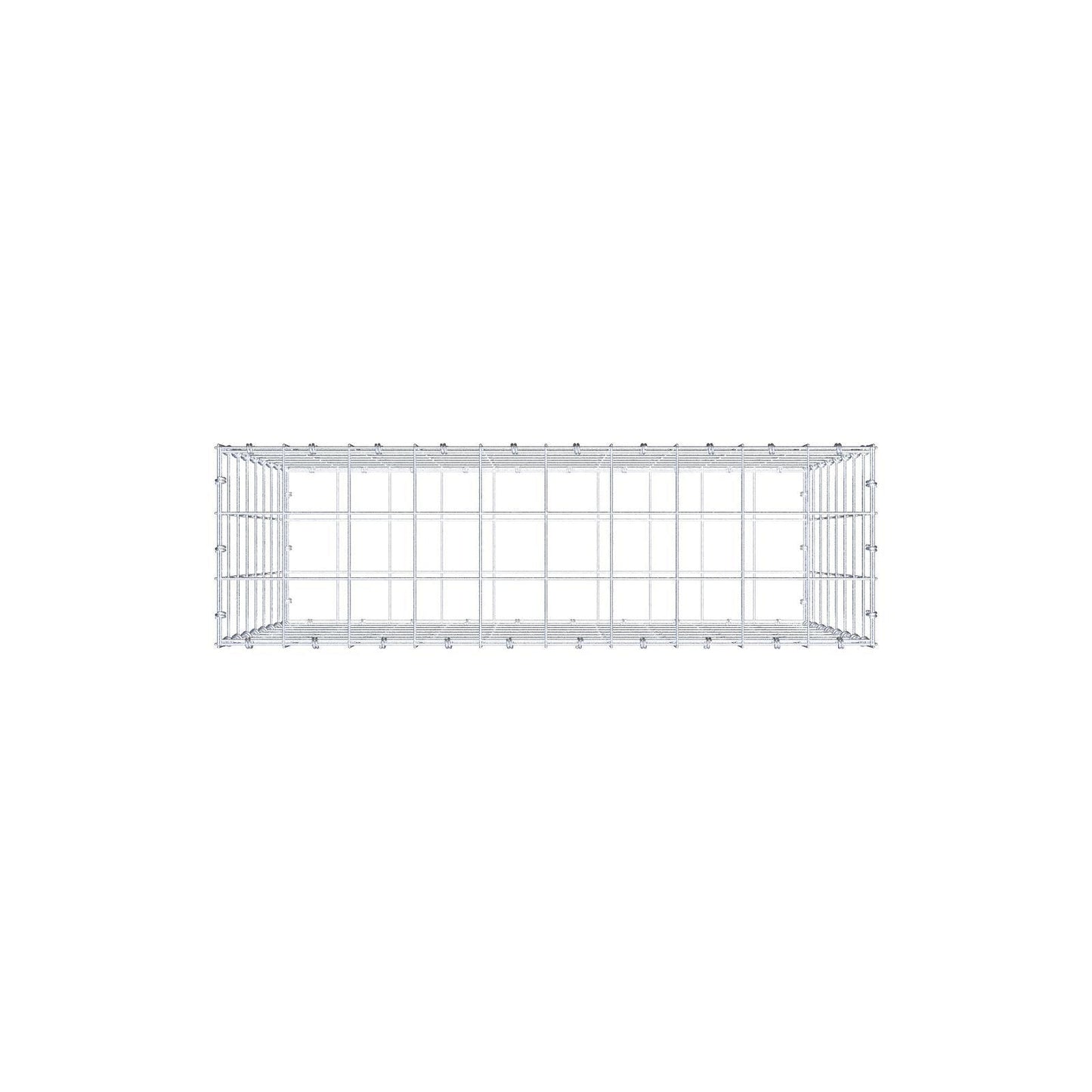Gabbione 100 cm x 80 cm x 30 cm (L x H x P), maglia 10 x 10 cm, anello a spirale