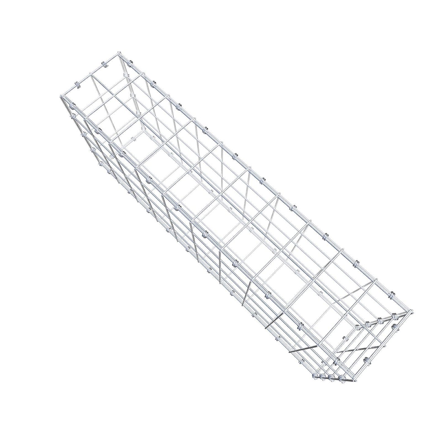 Gabion 100 cm x 40 cm x 20 cm (L x H x D), maskestørrelse 10 x 10 cm, spiralring