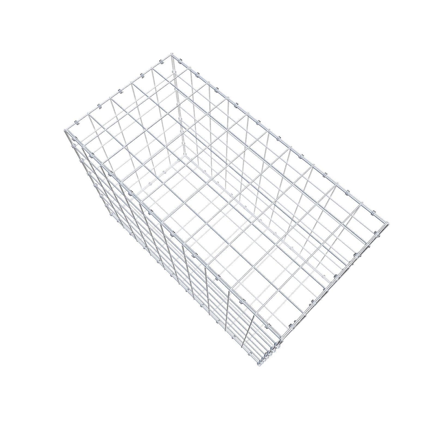 Gabbione 100 cm x 70 cm x 50 cm (L x H x P), maglia 10 x 10 cm, anello a spirale