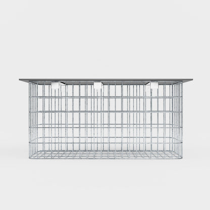 Gartenbank 102 x 50 x 32 cm MW 5 x 10 cm feuerverzinkt, mit Recyclingauflage in anthrazit