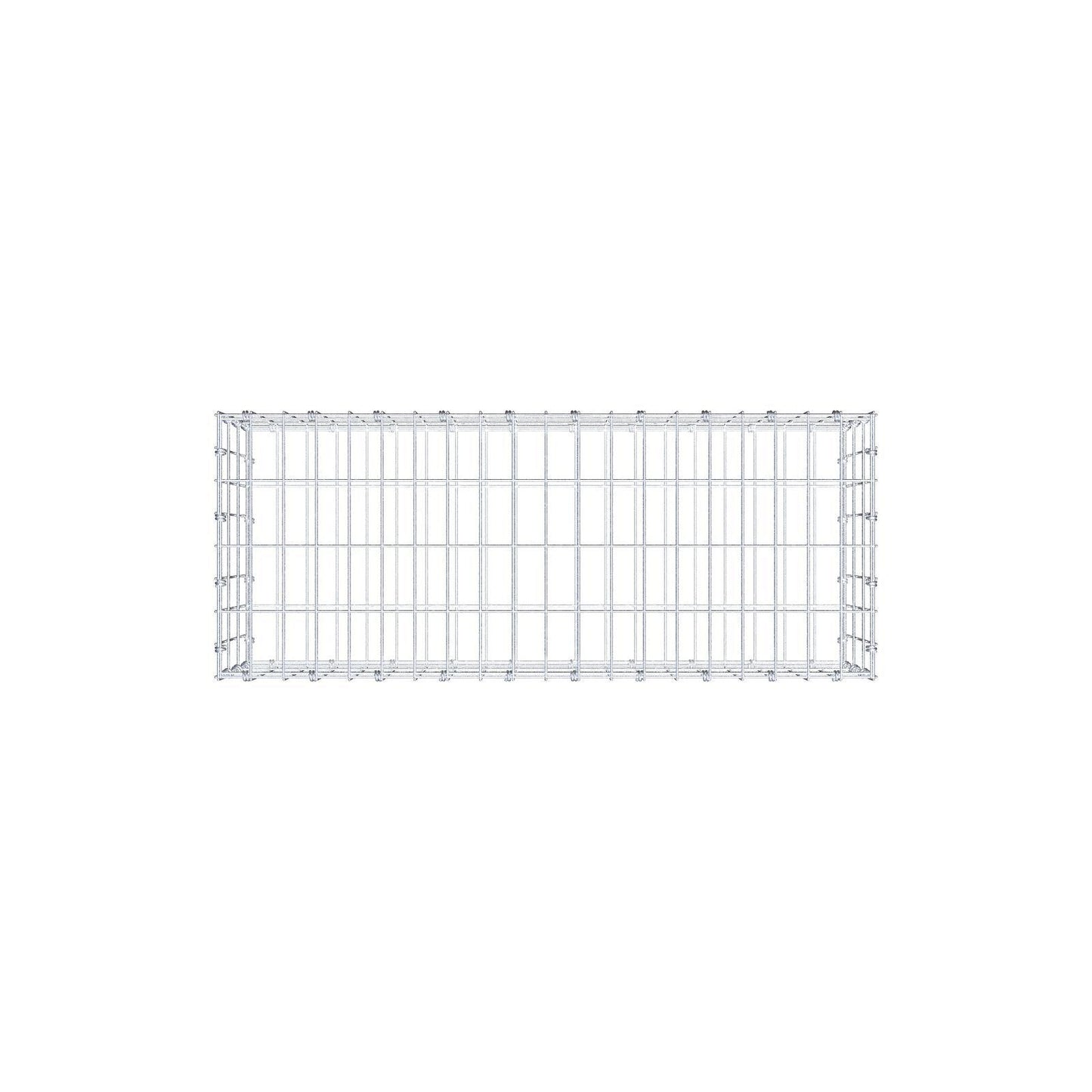 Gabbione 100 cm x 30 cm x 40 cm (L x H x P), maglia 5 x 10 cm, anello a spirale
