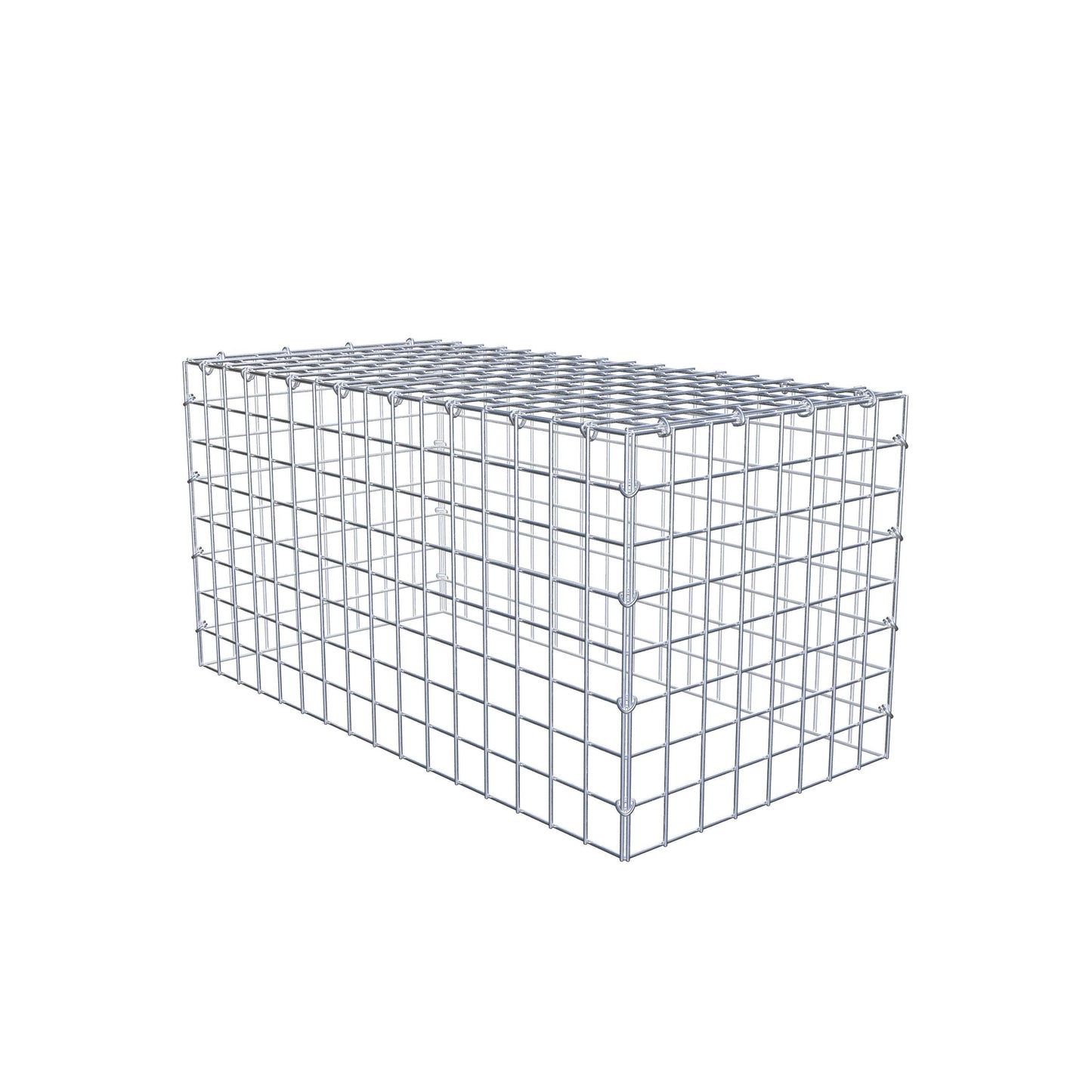 Monteret gabion type 3 80 cm x 40 cm x 40 cm (L x H x D), maskestørrelse 5 cm x 5 cm, C-ring