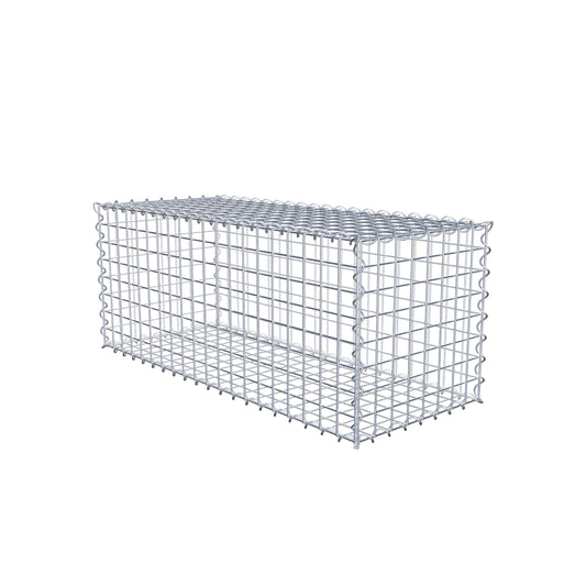 Sæt med 2 gabioner 100 cm x 40 cm x 40 cm (L x H x D), maskestørrelse 5 x 5 cm, spiralformet
