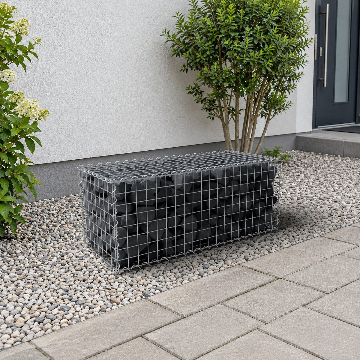 Gabbione 100 cm x 40 cm x 40 cm (L x H x P), maglia 5 cm x 5 cm, spirale
