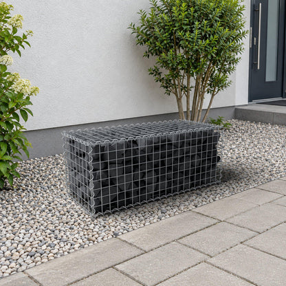 Gabbione 100 cm x 40 cm x 40 cm (L x H x P), maglia 5 cm x 5 cm, spirale