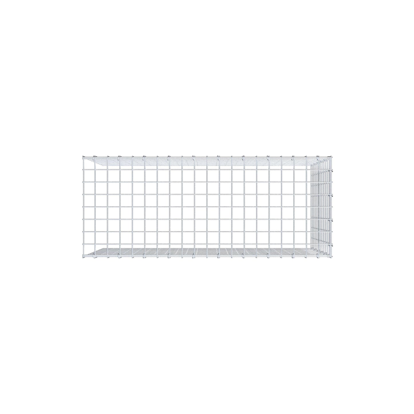 Gabbione fissabile tipo 4 100 cm x 60 cm x 40 cm (L x H x P), maglia 5 cm x 5 cm, anello a C
