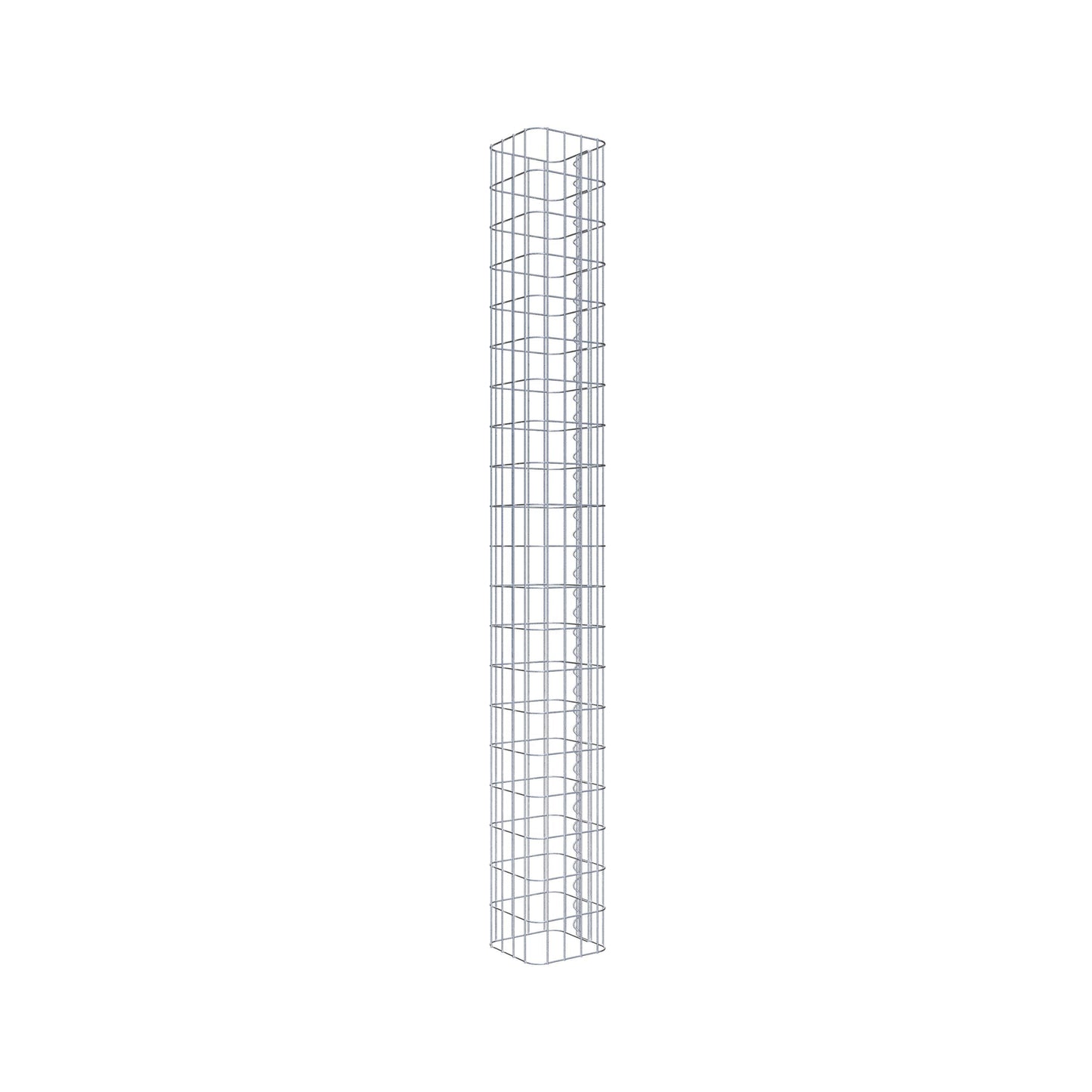 Gabionensäule eckig 22 cm x 22 cm, 200 cm Höhe, MW 5 cm x 10 cm