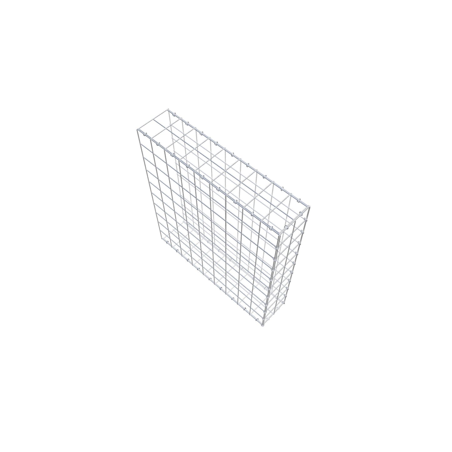 Monteret gabion type 2 100 cm x 90 cm x 20 cm (L x H x D), maskestørrelse 10 cm x 10 cm, C-ring