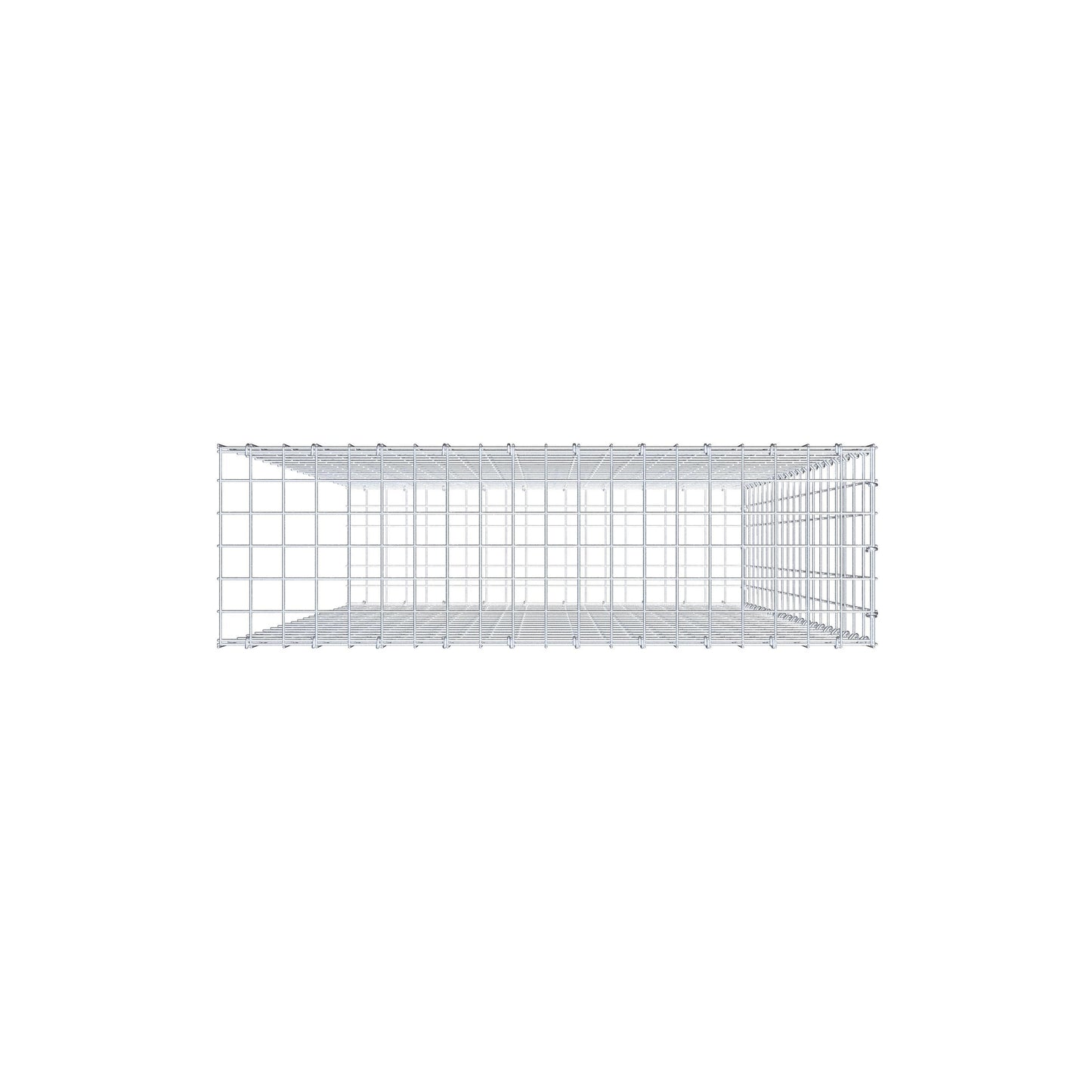 Monteret gabion type 2 200 cm x 100 cm x 30 cm, maskestørrelse 5 cm x 10 cm, C-ring