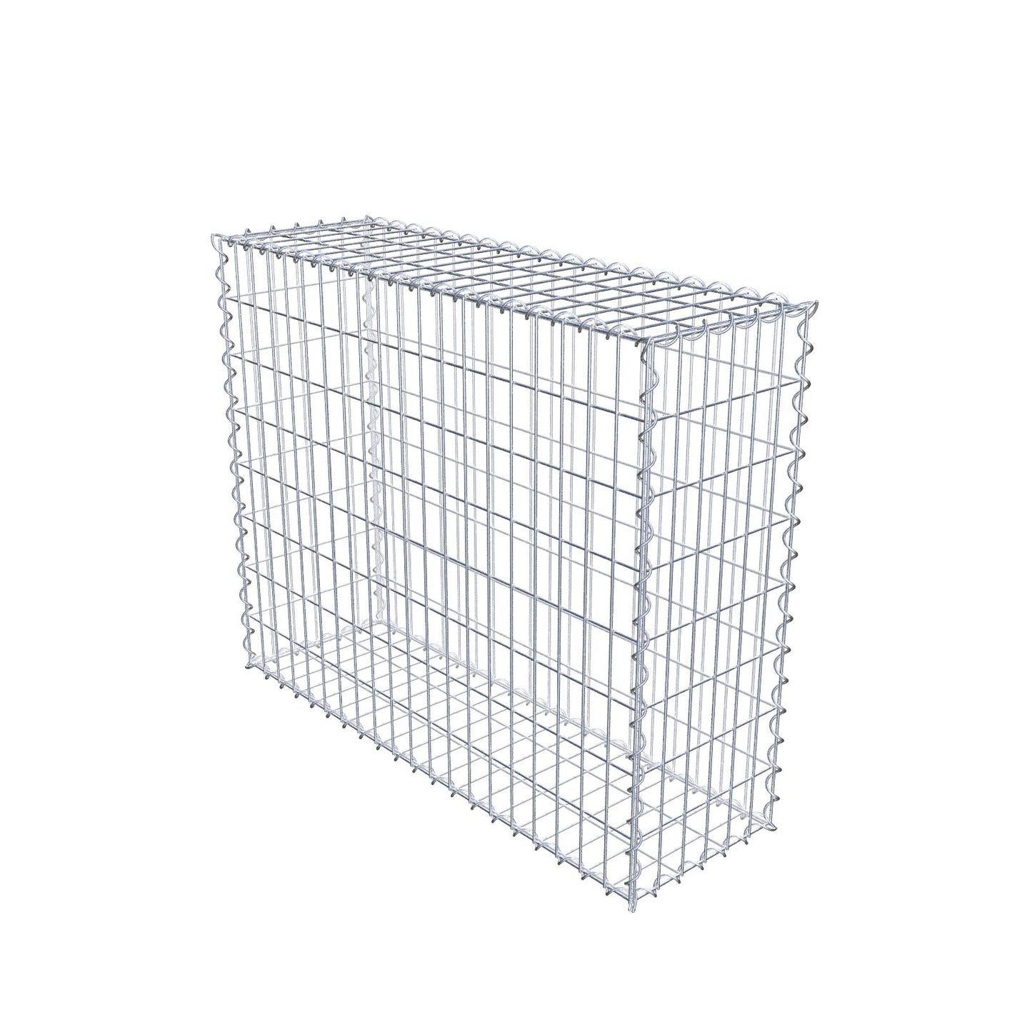 Gabion 100 cm x 80 cm x 30 cm (L x H x D), maskstorlek 5 cm x 10 cm, spiral