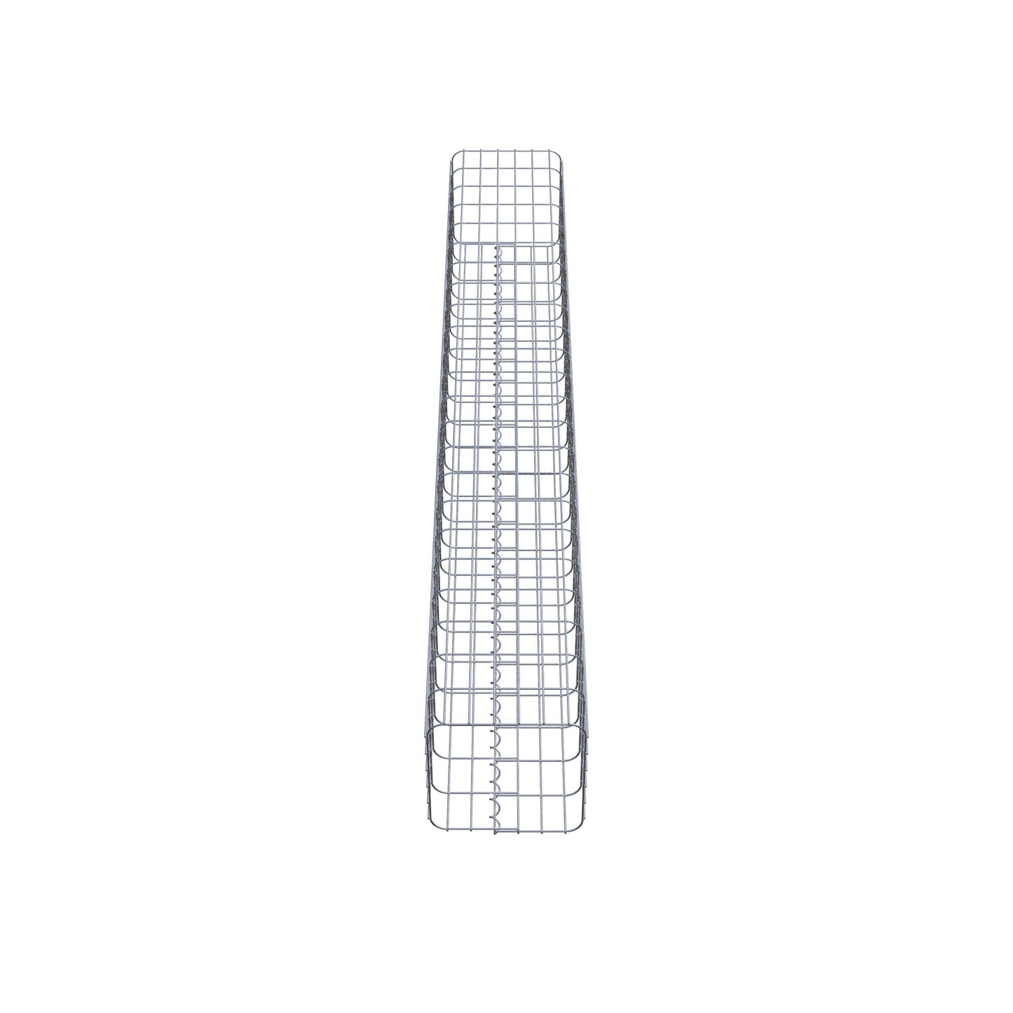 Colonna di gabbioni angolare 32 cm x 32 cm, 230 cm di altezza, MW 5 cm x 10 cm