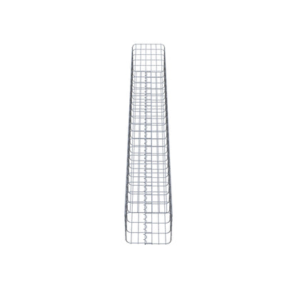 Colonna di gabbioni angolare 32 cm x 32 cm, 230 cm di altezza, MW 5 cm x 10 cm