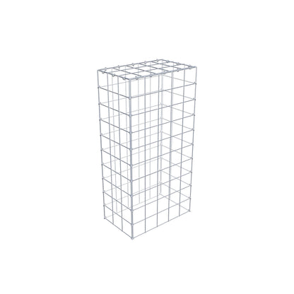 Monteret gabion type 3 100 cm x 30 cm x 50 cm (L x H x D), maskestørrelse 10 cm x 10 cm, C-ring