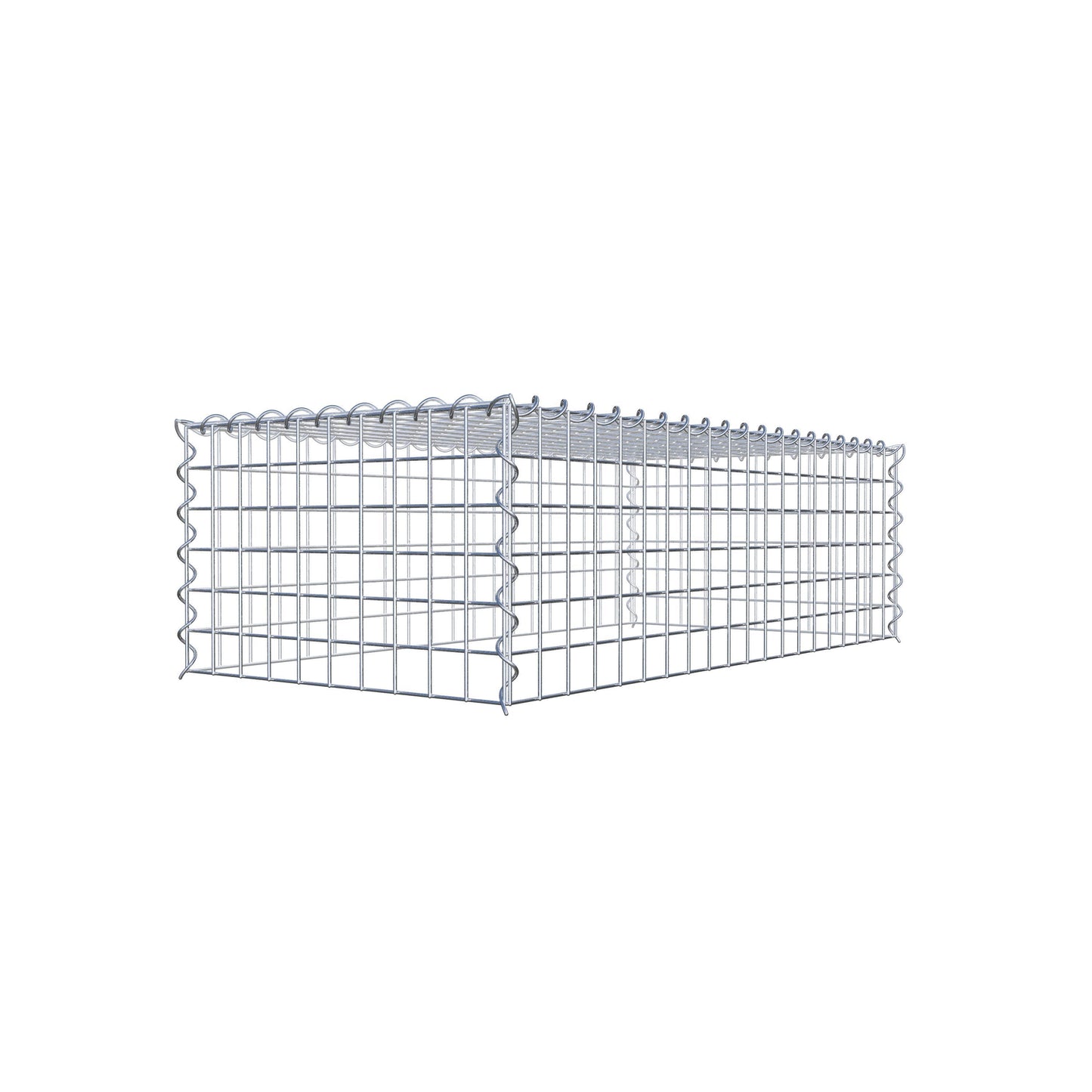 Anbaugabione Typ 3 100 cm x 30 cm x 50 cm (L x H x T), Maschenweite 5 cm x 5 cm, Spirale