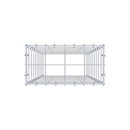 Anbaugabione Typ 3 100 cm x 40 cm x 20 cm (L x H x T), Maschenweite 10 cm x 10 cm, C-Ring