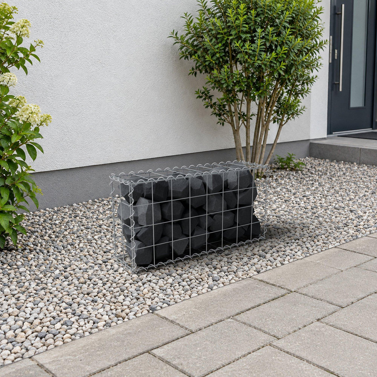 Gabbione 80 cm x 40 cm x 20 cm (L x H x P), maglia 10 cm x 10 cm, spirale