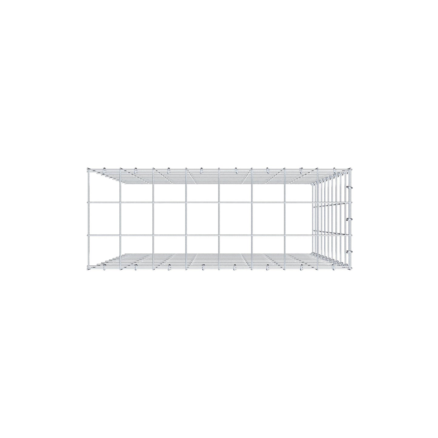 Fourche rapportée type 4 100 cm x 80 cm x 30 cm (L x H x P), mailles 10 cm x 10 cm, anneau C