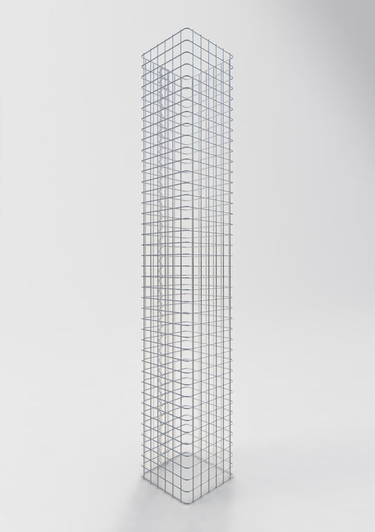 Gabionensäule eckig 32 cm x 32 cm, 200 cm Höhe, MW 5 cm x 5 cm