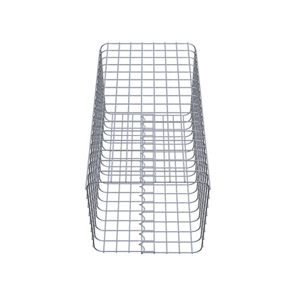 Schanskorfzuil, hoekig 42 cm x 42 cm, 80 cm hoog, MW 5 cm x 5 cm