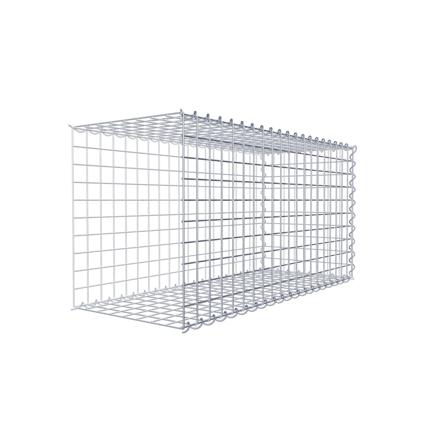 Add-on schanskorf type 2 100 cm x 50 cm x 40 cm (L x H x D), maaswijdte 5 cm x 5 cm, spiraalvormig