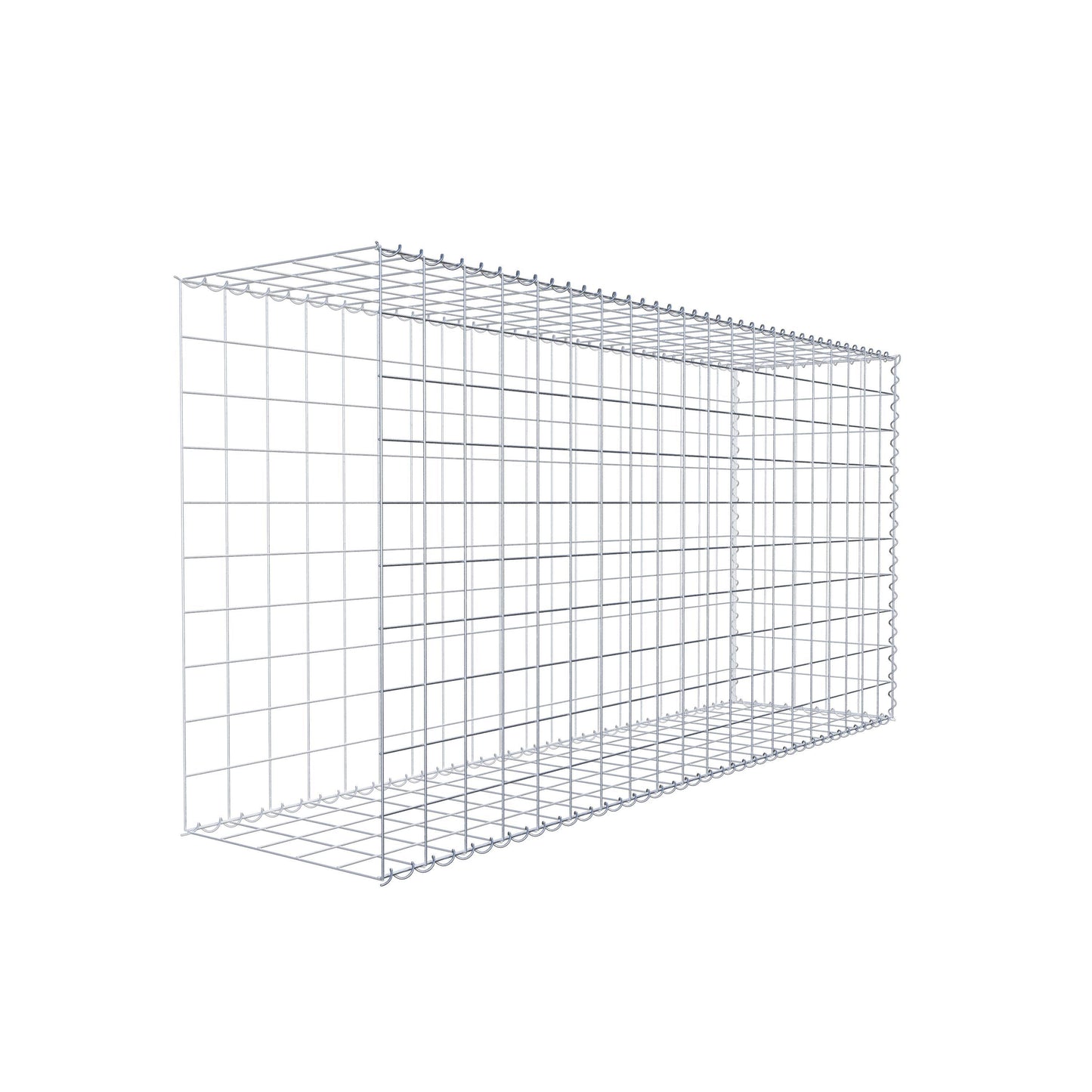 Opvokset gabion type 2 200 cm x 100 cm x 50 cm (L x H x D), maskestørrelse 10 cm x 10 cm, spiral