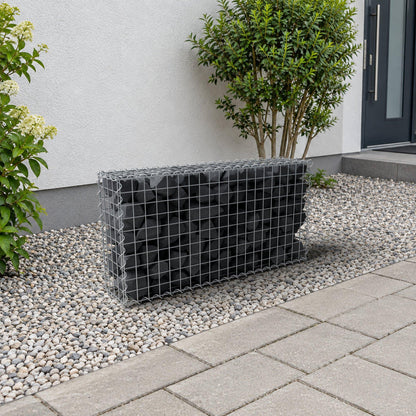 Gabbione 100 cm x 50 cm x 20 cm (L x H x P), maglia 5 cm x 5 cm, spirale