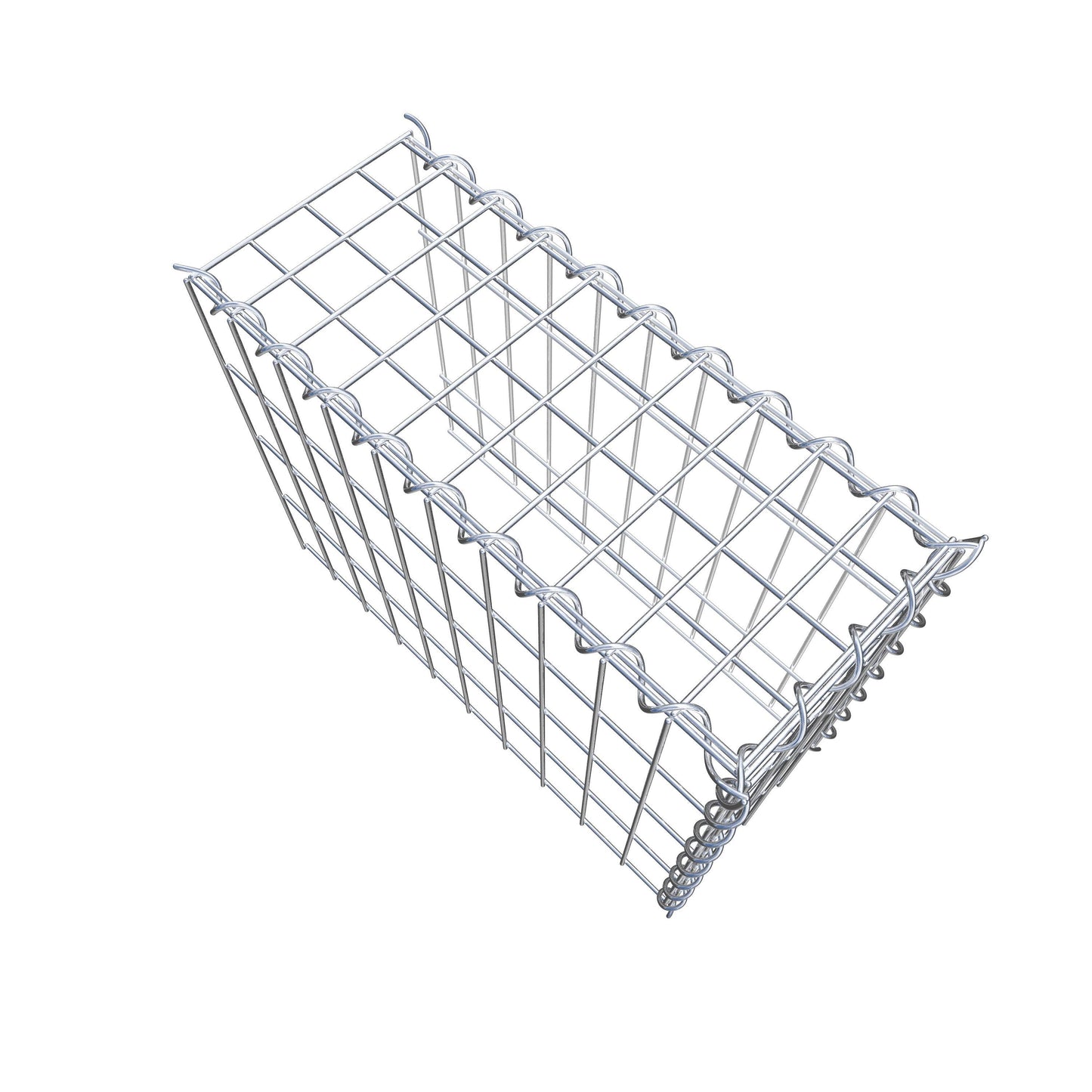 Gabion rapporté type 4 50 cm x 40 cm x 20 cm (L x H x P), mailles 5 cm x 10 cm, spirale