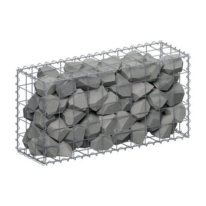 Gabione 100 cm x 50 cm x 30 cm (L x H x T), Maschenweite 10 cm x 10 cm, Spirale