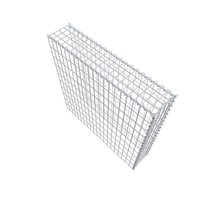 Gabion rapporté type 4 100 cm x 100 cm x 20 cm (L x H x P), mailles 5 cm x 10 cm, spirale